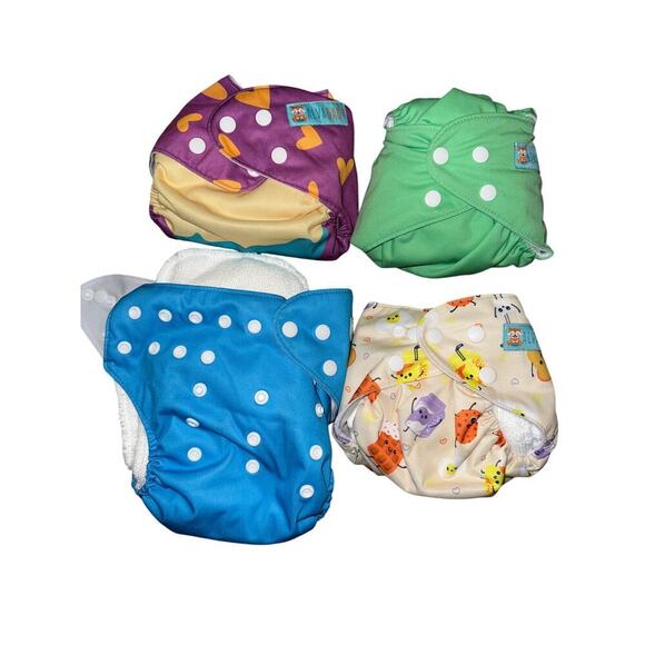 ALVABABY DIAPERS - set of 4 - NEW - Picture 1 of 5